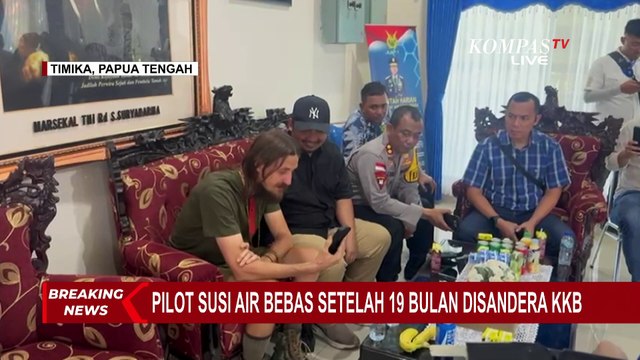 Breaking News! Ini Momen Pilot Susi Air asal Selandia Baru Bebas Usai 19 Bulan Disandera KKB
