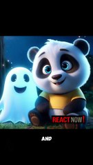 Friendship of little panda and ghost, story in english