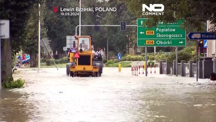Lewin Brzeski nach schweren Überschwemmungen weiterhin unter Wasser