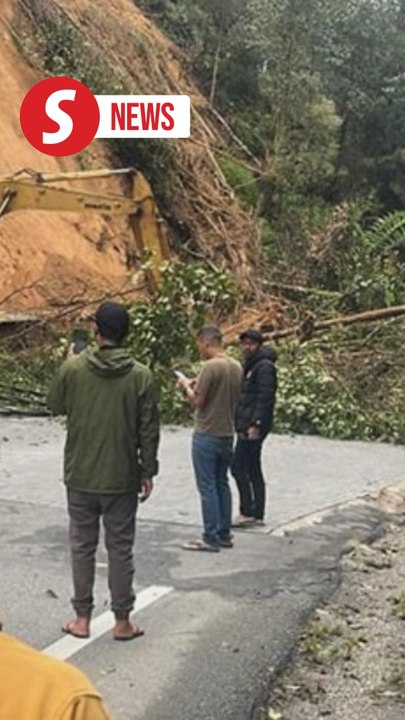 Landslide hits area near Brinchang, Cameron Highlands