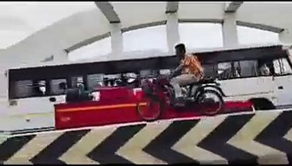 Bike stunt gone wrong 