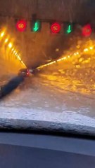 Las tormentas en Zaragoza inundan las carreteras