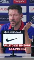 El ‘palito’ de Simeone a la prensa que acabó entre risas en la rueda