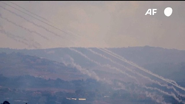صليات من الصواريخ تطلق من الجنوب اللبناني باتجاه إسرائيل
