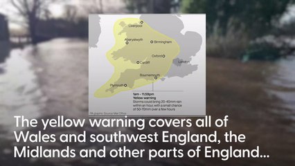 Weather warning for storms, rain comes into effect in England and Wales