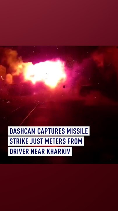 Dashcam Captures Missile Strike