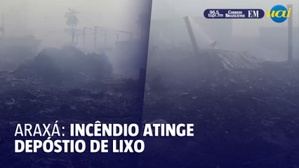 Grande incêndio atinge depósito de lixo em Araxá