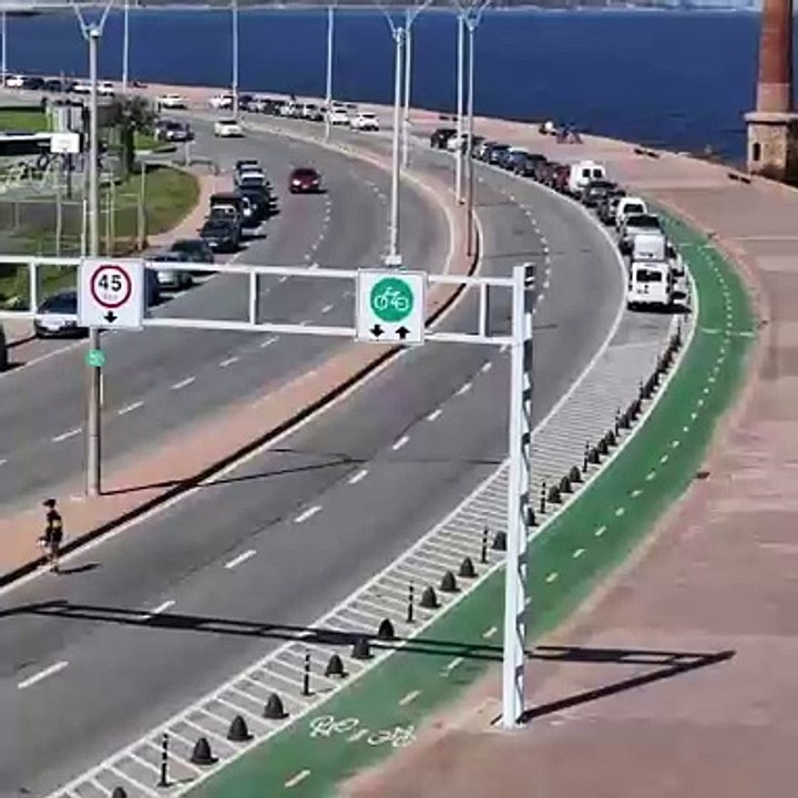 Ciclovía en rambla Sur