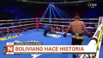 Boxeador boliviano sorprende al noquear a su oponente.