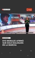 Evo Morales afirmó que solo dialogará en la marcha