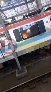 Passageiros se assustam com vagão em chamas na Estação Acesso Norte do metrô de Salvador