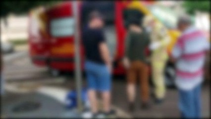 Motociclista fica ferido em acidente no Centro de Cascavel