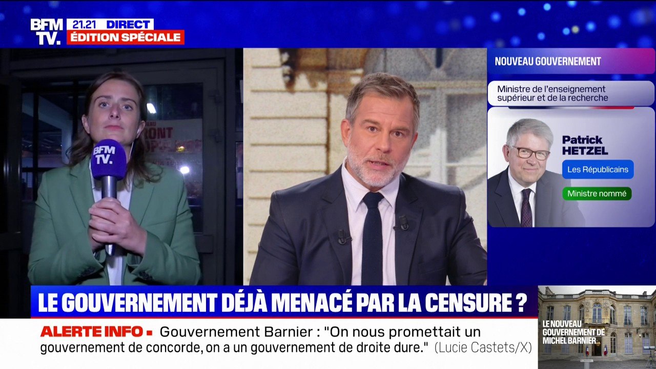 "Un Premier ministre qui fait du macronisme en pire": Marine Tondelier (Les Écologistes) fustige le gouvernement de Michel Barnier