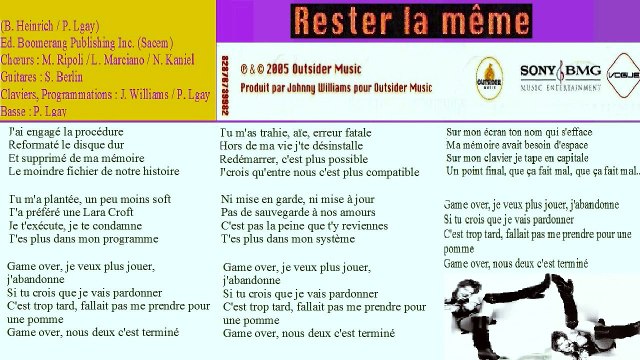 LORIE — Game Over /// LORIE : RESTER LA MÊME — CD · (2005)