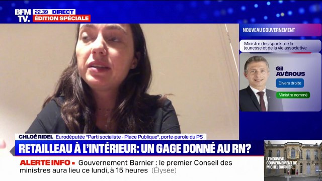 Chloé Ridel (PS-Place publique), à propos du ministre de lIntérieur, Bruno Retailleau: Il s'est fait connaître par des propos orduriers, (...) c'est quelqu'un qui est inhumain