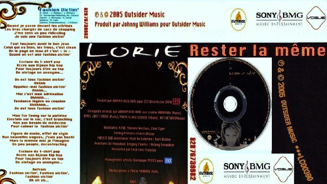 LORIE — Fashion Victim' /// LORIE : RESTER LA MÊME — CD · (2005)