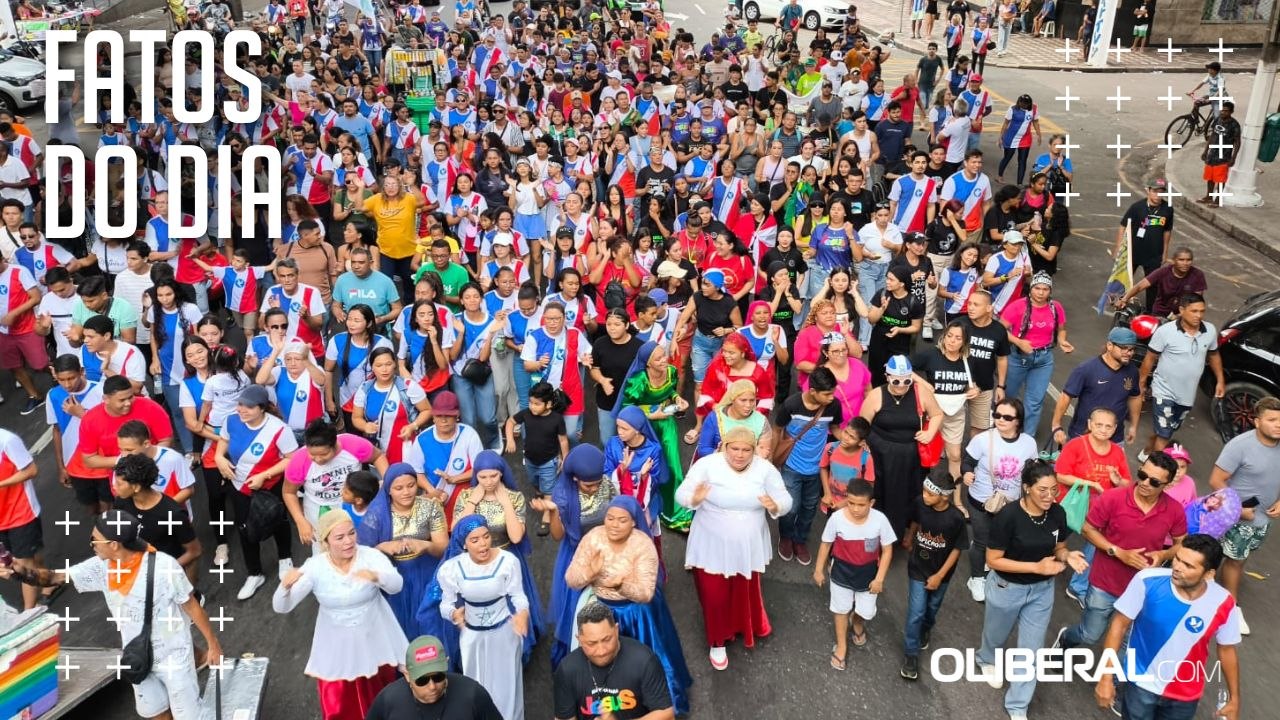 Marcha para Jesus reúne fiéis cristãos de diferentes denominações em Belém