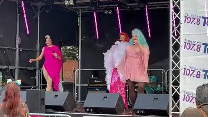 Drag Queen hosts at Taunton Pride, video by Alan Quick IMG_3614