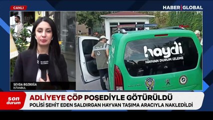 Polis Şeyda Yılmaz'ı şehit eden saldırganın dikkat çeken görüntüsü: Adliyeye böyle sevk edildi