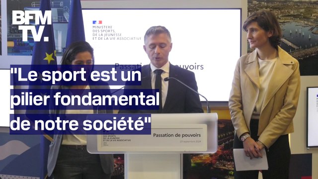 Ministère des Sports: passation de pouvoir entre Amélie Oudéa-Castéra et Gil Avérous en intégralité
