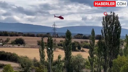 Domaniç'te İnemeyen Helikopter Heyecan Yarattı