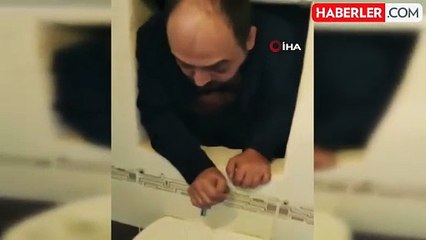 下载视频: Hükümlü tuvaletin havalandırma boşluğunda yakalandı