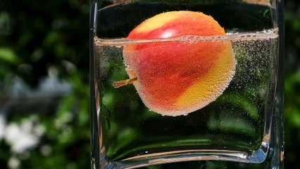 Apple fruit glass freeStrawberry fruit organic free