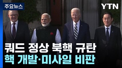 쿼드 정상, 북핵 규탄...북러 협력에도 '우려' / YTN