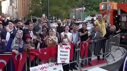 Erdoğan New York'ta böyle karşılandı