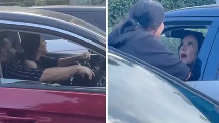 Başakşehir’de sürücülerin ters yön kavgası kamerada