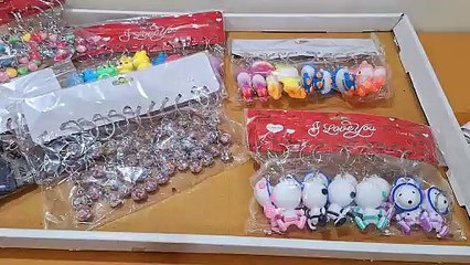 MEGA Unboxing and Review of cute bottle keychains, chartoon characters keychains