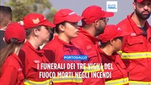 Portogallo: centinaia al funerale dei tre vigili del fuoco morti per spegnere gli incendi