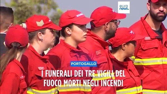 Portogallo: centinaia al funerale dei tre vigili del fuoco morti per spegnere gli incendi