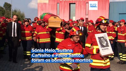 Cerca de mil pessoas participaram no funeral dos três bombeiros que morreram num incêndio em Tábua
