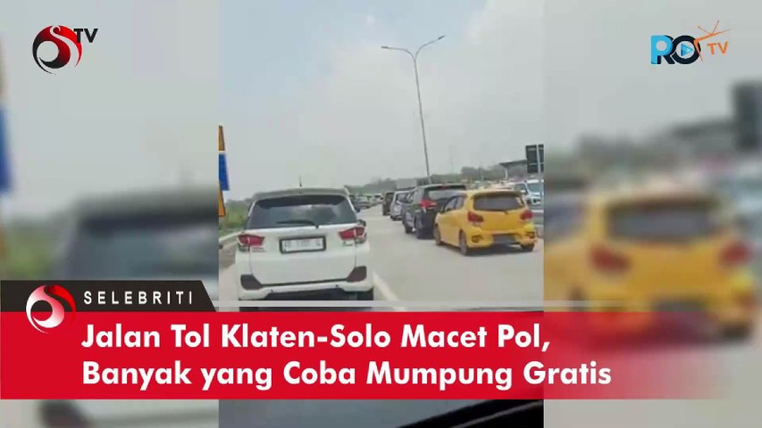 Jalan Tol Klaten-Solo Macet Pol, Banyak yang Coba Mumpung Gratis