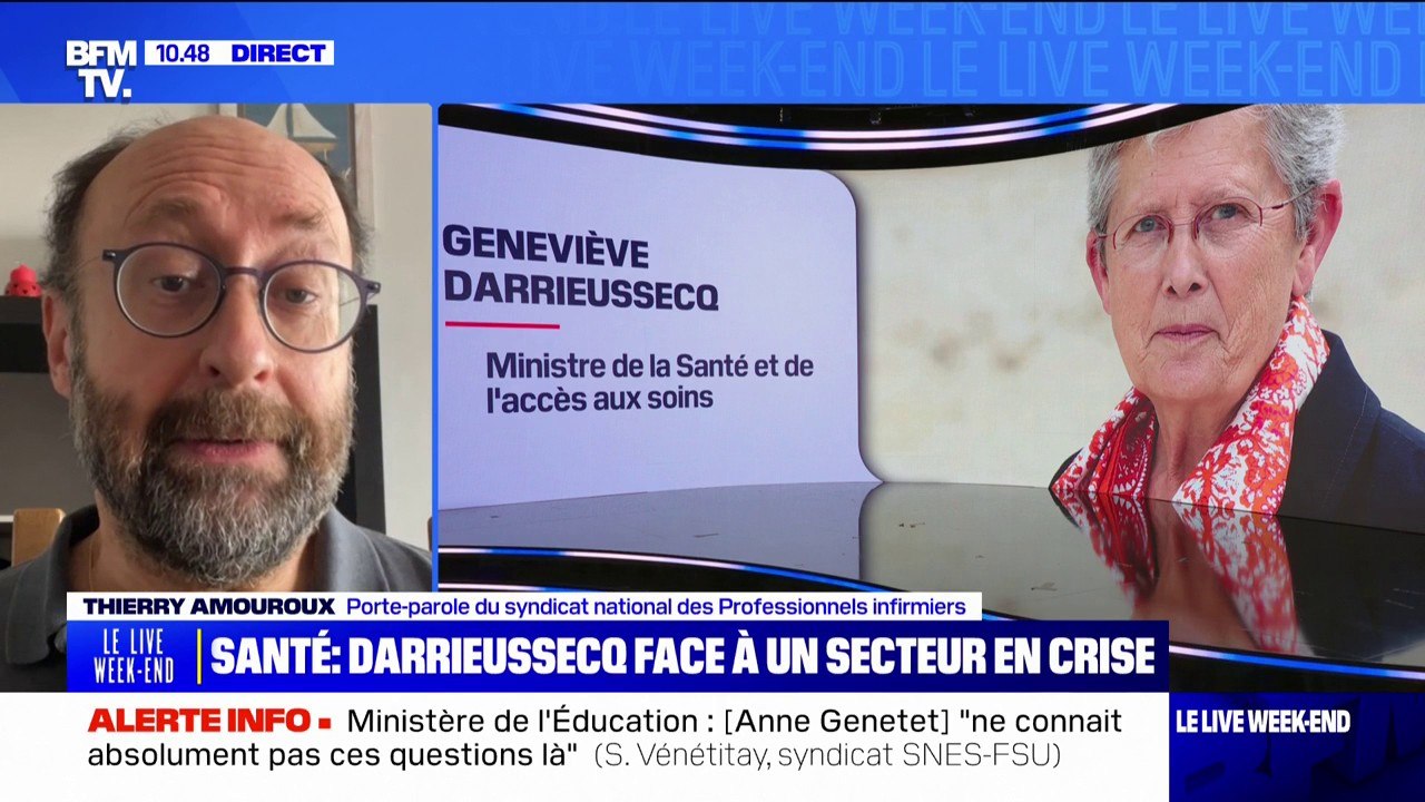 Geneviève Darrieussecq "est notre huitième ministre de la Santé en deux ans", déplore Thierry Amouroux, syndicat national des professionnels infirmiers