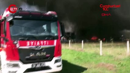 Tekirdağ'da boya fabrikasında yangın!