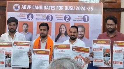 डूसू चुनाव के लिए ABVP का घोषणापत्र जारी,5 हजार छात्रों के सुझाव के साथ 5P मॉडल पर करेगी काम