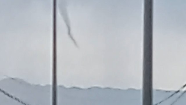Cold air funnel appears to form over mountains in Palm Springs