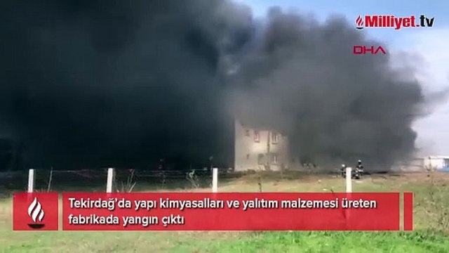 Tekirdağ'da fabrika yangını! Siyah dumanlar gökyüzünü kapladı