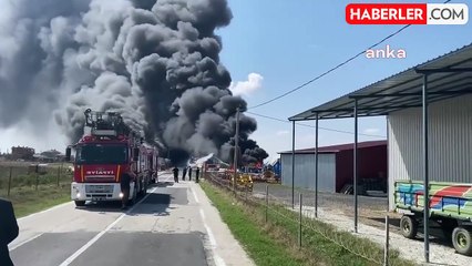Tekirdağ'da Fabrikada Büyük Yangın