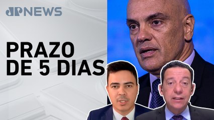 Moraes pede mais documentos sobre representante do X; Trindade e Bruno Pinheiro comentam