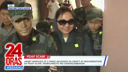 Descargar video: ONLINE EXCLUSIVE: Janet Napoles at 2 pang akusado sa graft at malversation sa PDAF scam, inabsuwelto ng Sandiganbayan | 24 Oras Weekend