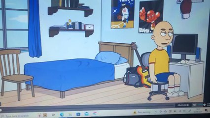 Caillou misbehaves on rhe way to town/gronded