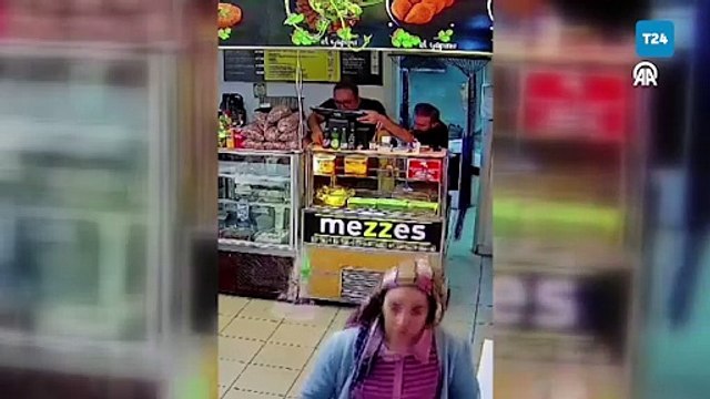 Yere düşünce fırlayan soda şişesi kadının kafasına çarptı