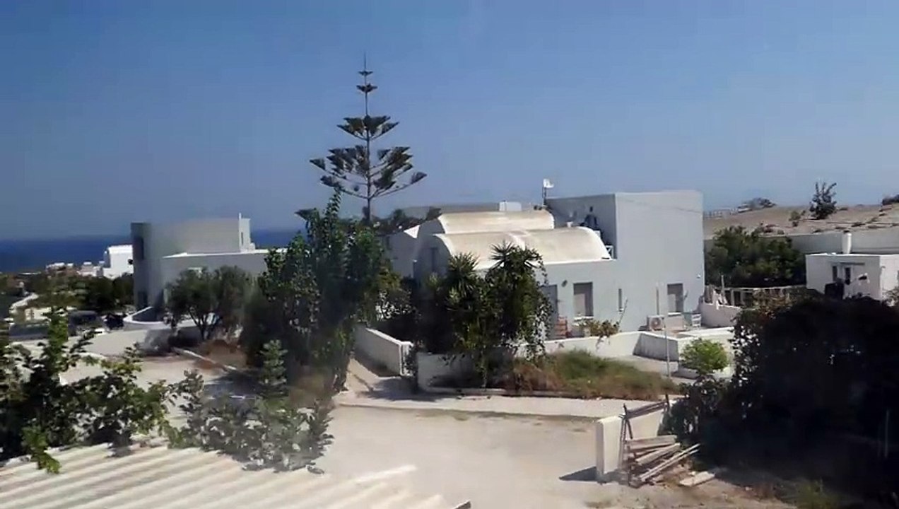 Ile de Santorin Trajet de Ville de oia à ville de Fira paysage