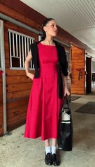 Dropping my daughter off at the barn for riding lessons 