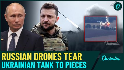 Watch Putin’s Drones Dramatically Explode Ukrainian Tank in Stunning Double Strike |Video