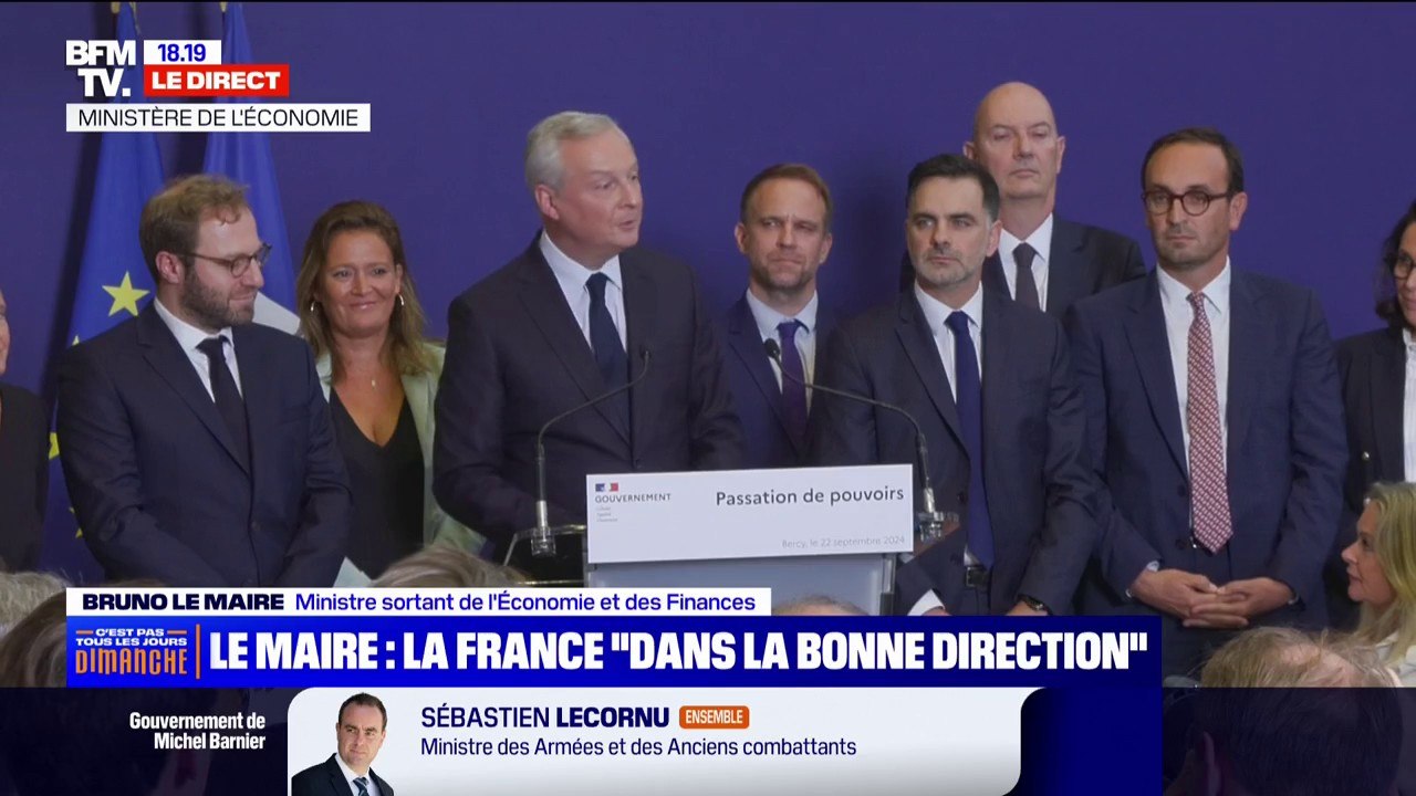 "Pas de pouvoirs magiques" entre les murs de Bercy: Bruno Le Maire met en garde ses successeurs sur les défis à venir au ministère de l'Économie