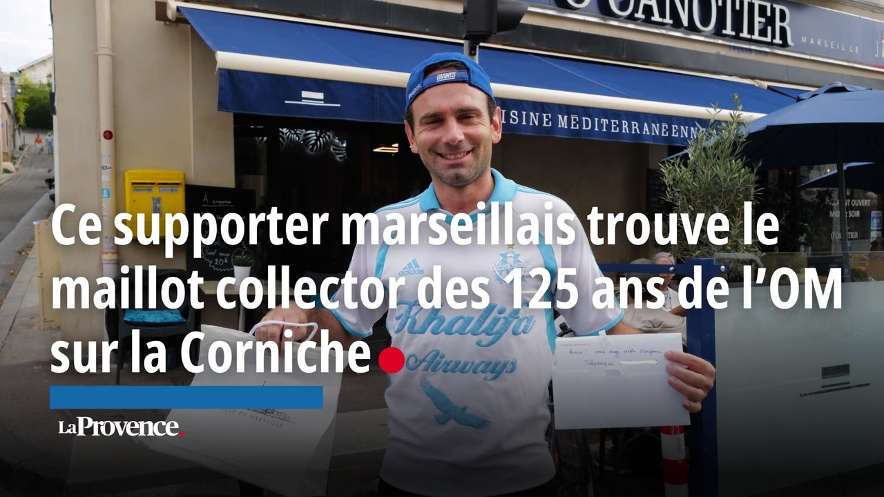 Ce supporter marseillais trouve le maillot collector des 125 ans de l’OM sur la Corniche